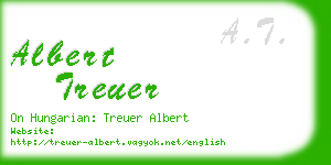 albert treuer business card